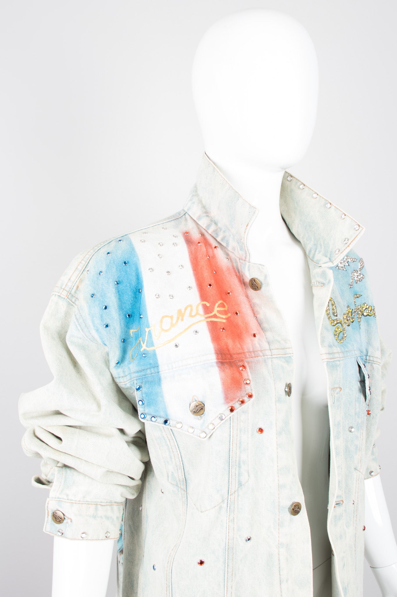 Tony Alamo Vive la Saint Tropez Embellished Denim Jacket