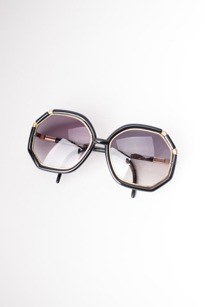 Ted Lapidus Iconic 1970s Oversized Octagonal Sunglasses