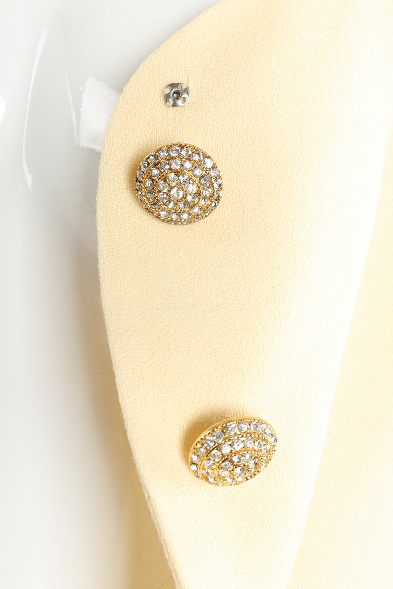 Vintage Teri Jon Wedding bridal Ostrich Pouf Jacket Set Button Snap Detail @ Recess LA