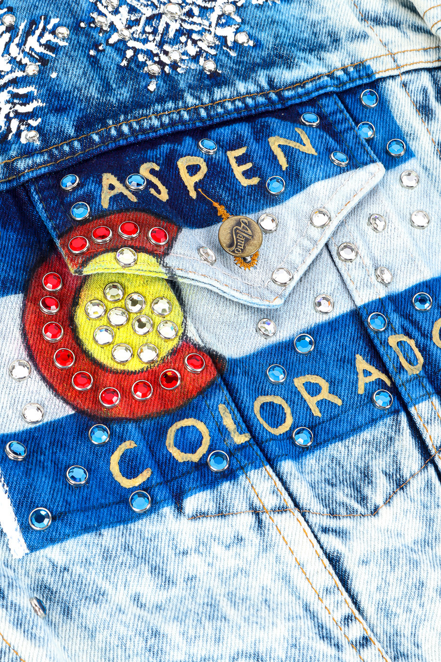 Aspen Colorado jacket by Tony Alamo pocket detail close @recessla