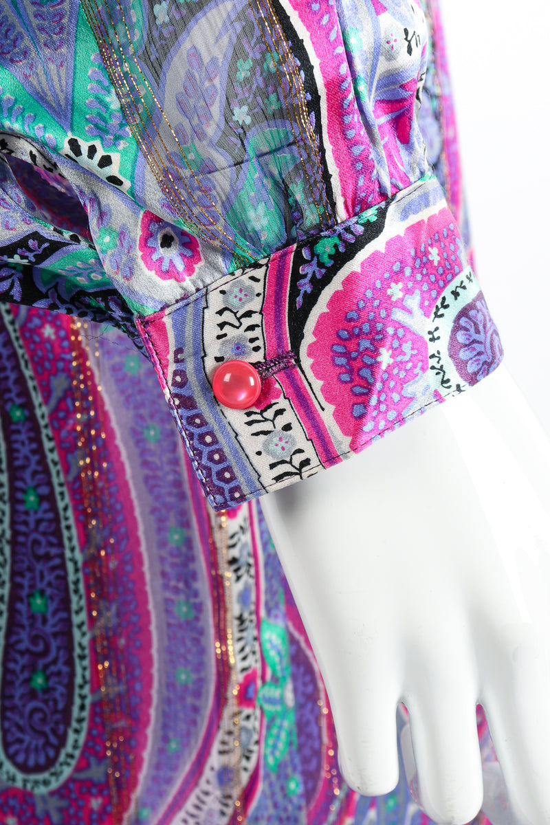 Vintage Silk Farm Sheer Paisley Blouse & Skirt Set on Mannequin cuff at Recess Los Angeles
