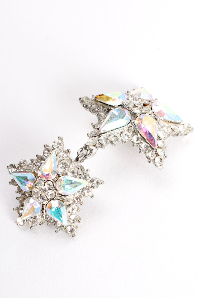 Vintage Thelma Deutsch Asymmetrical Crystal Moon & Star Earrings at Recess Los Angeles