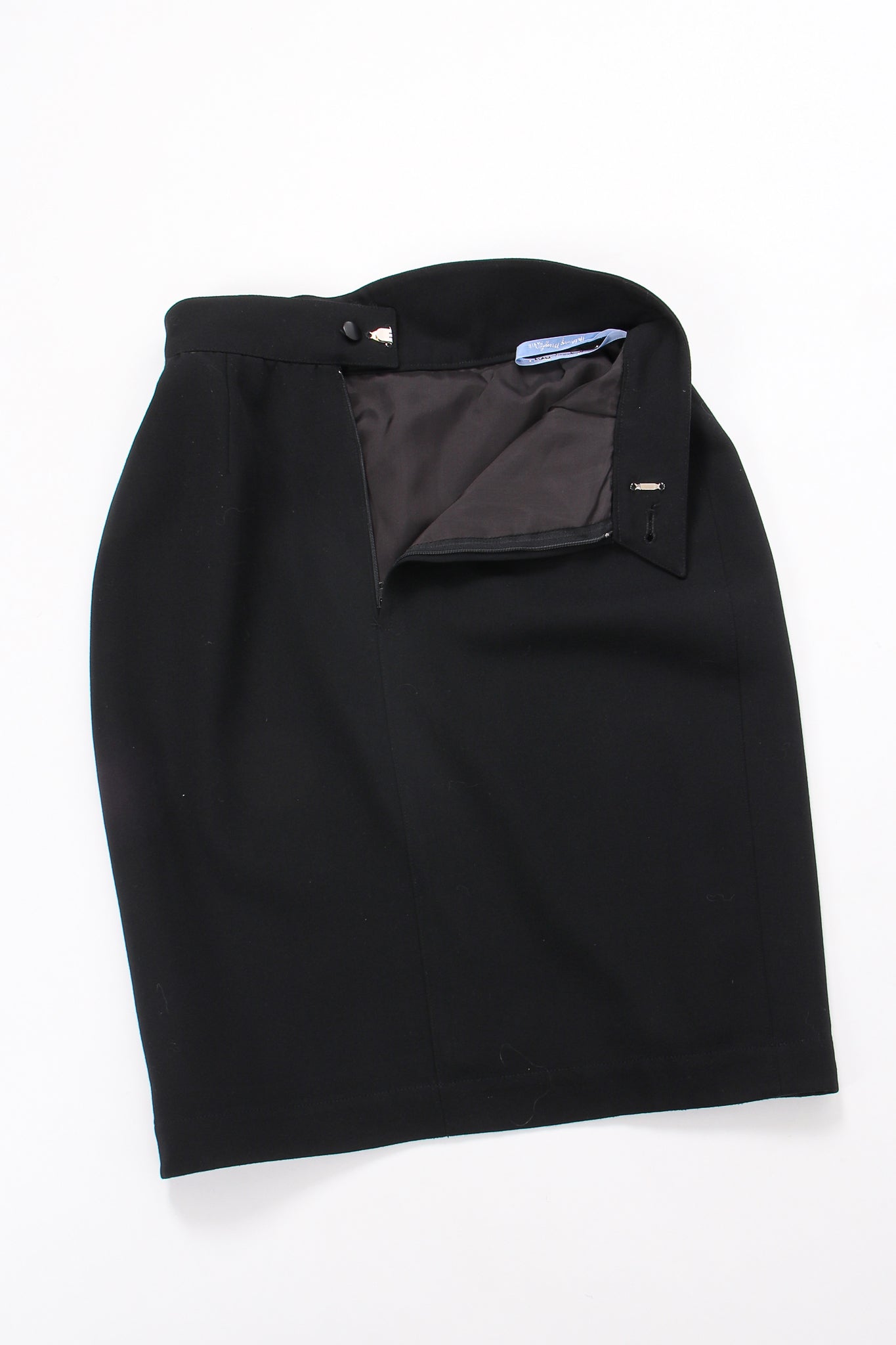 Vintage Thierry Mugler Cutout Collar Jacket & Skirt Set Toxic skirt flat at Recess LA