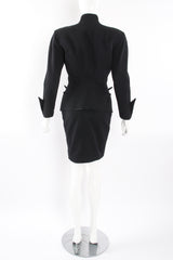 Vintage Thierry Mugler Cutout Collar Jacket & Skirt Set Toxic on Mannequin back at Recess LA