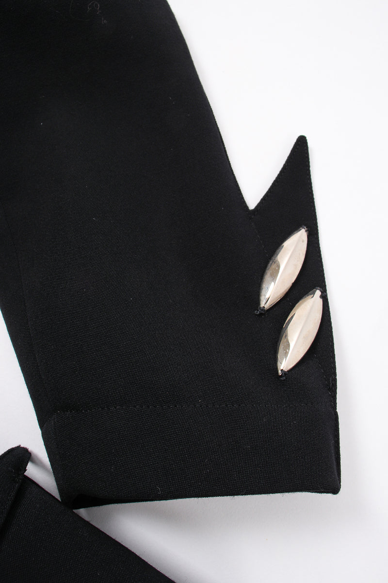 Vintage Thierry Mugler Cutout Collar Jacket & Skirt Set Toxic sleeve detail at Recess LA