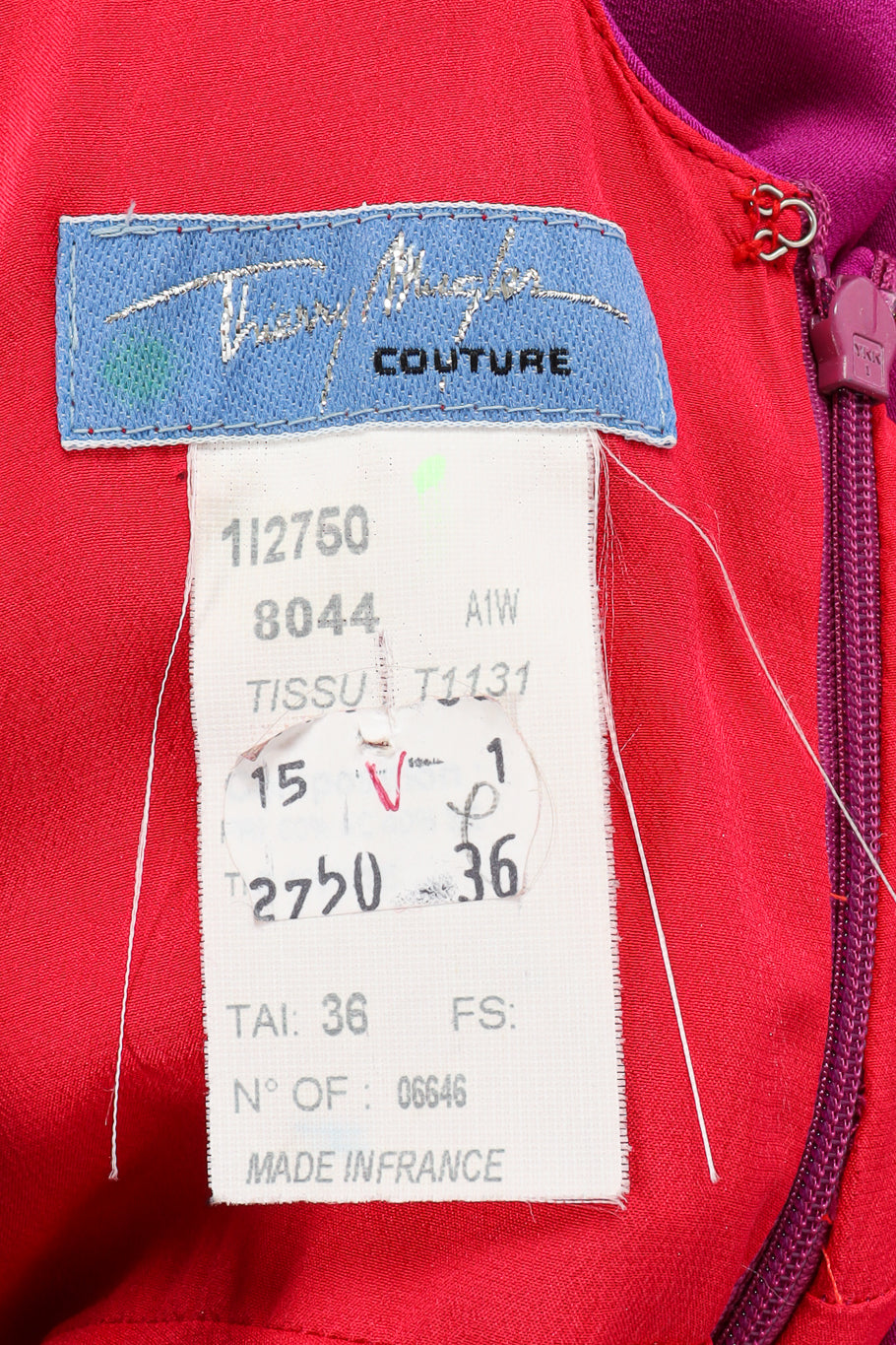 Vintage Thierry Mugler Crystal Metal Mesh Silk Gown tag @ Recess LA