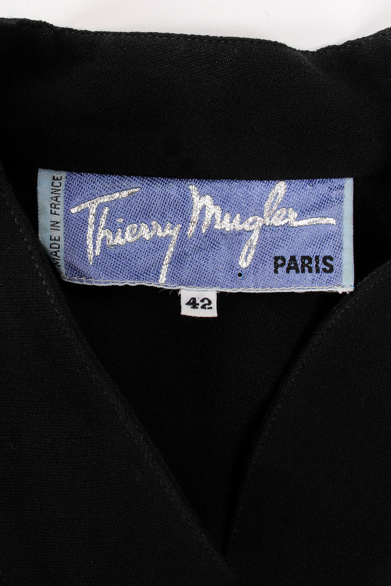 Vintage Thierry Mugler Snap Wrap Dress label at Recess Los Angeles
