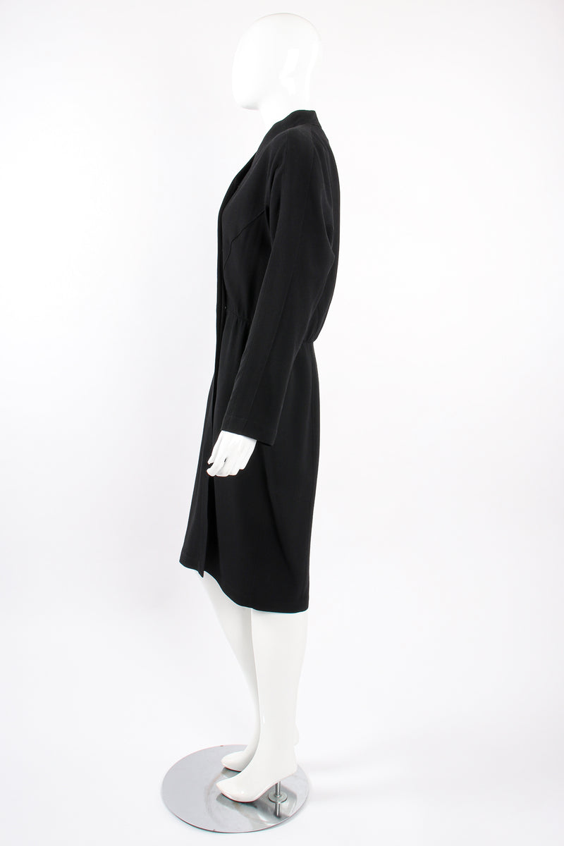 Vintage Thierry Mugler Snap Wrap Dress on Mannequin side at Recess Los Angeles