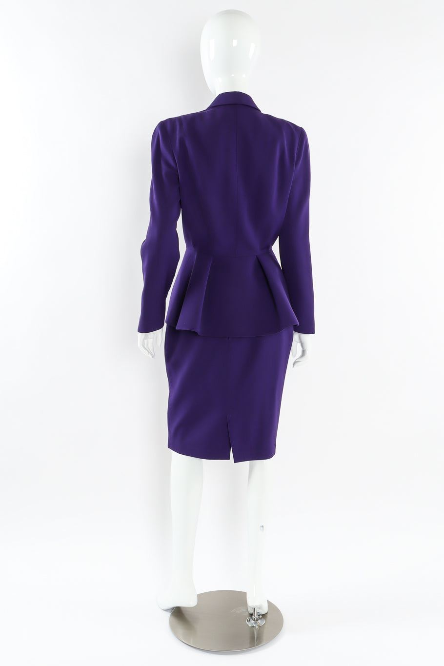 Vintage Thierry Mugler Buckle Jacket & Skirt Suit Set mannequin back @ Recess LA