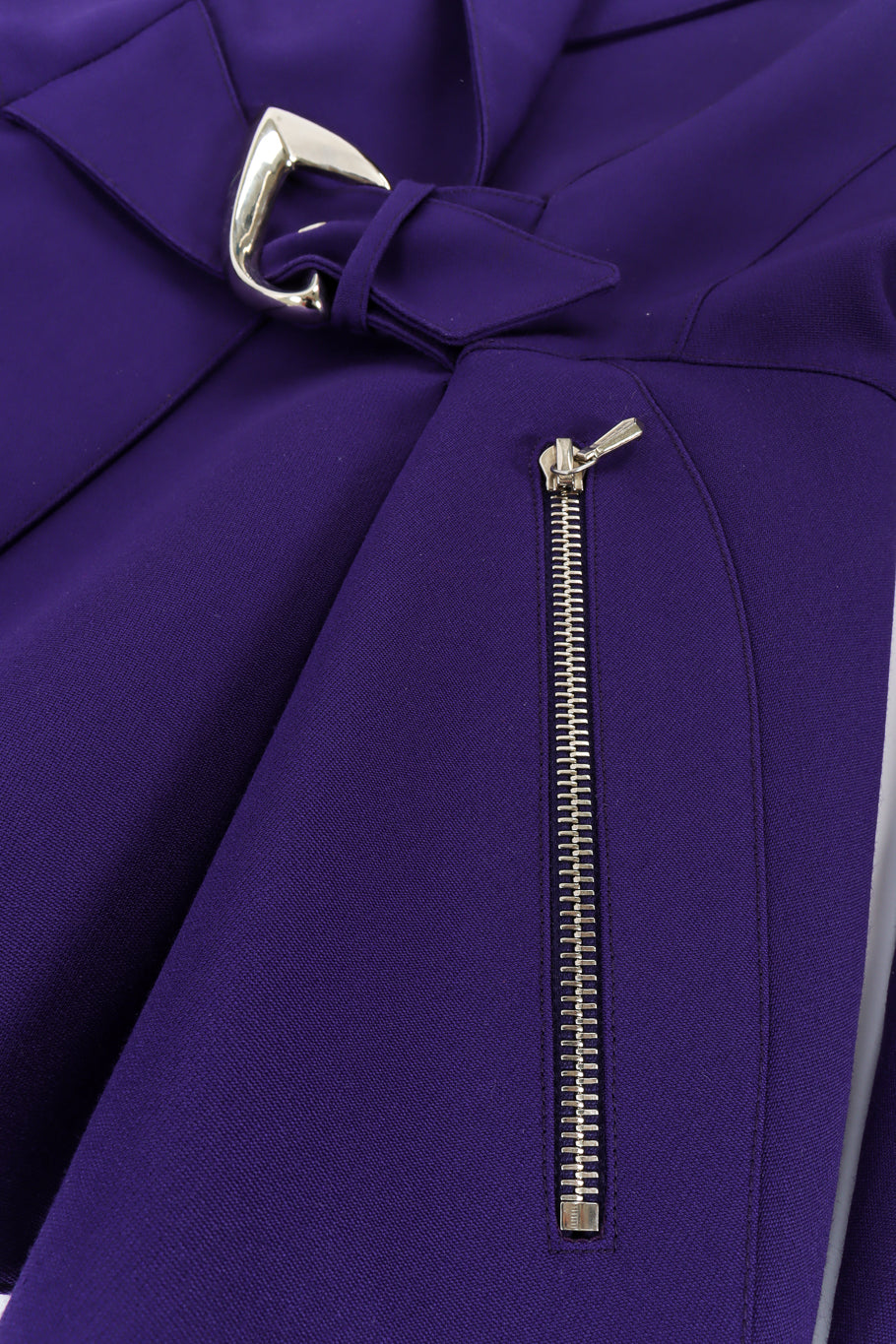 Vintage Thierry Mugler Buckle Jacket & Skirt Suit Set buckle/zipper detail @ Recess LA