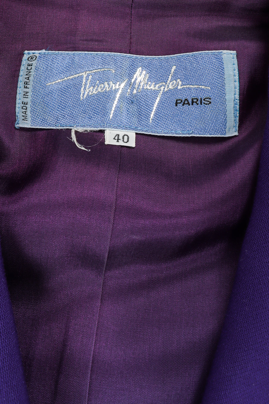 Vintage Thierry Mugler Buckle Jacket & Skirt Suit Set tag @ Recess LA