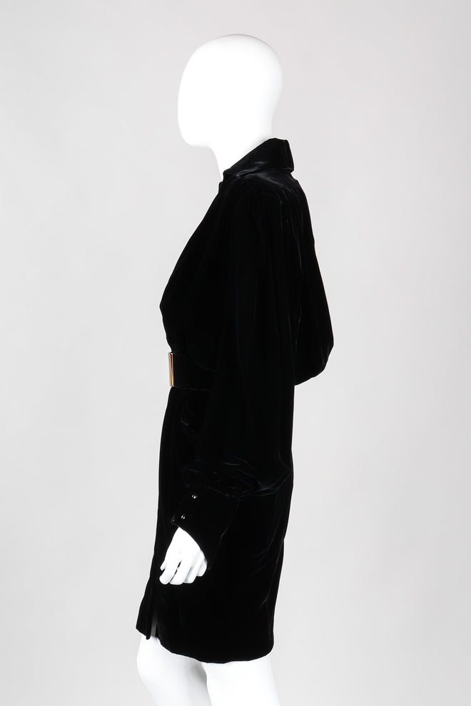 Recess Los Angeles Vintage Thierry Mugler Velvet Buckle Dress
