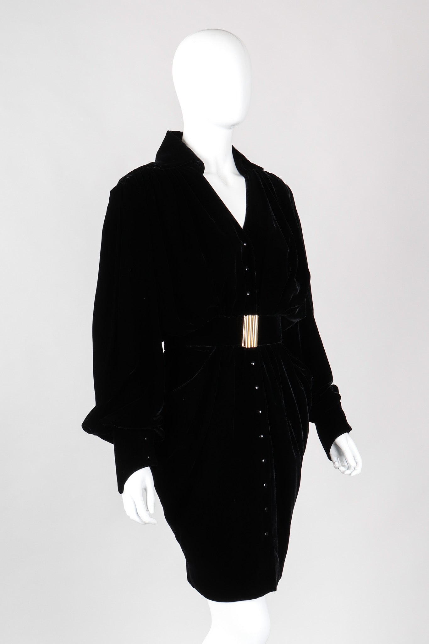 Recess Los Angeles Vintage Thierry Mugler Velvet Buckle Dress