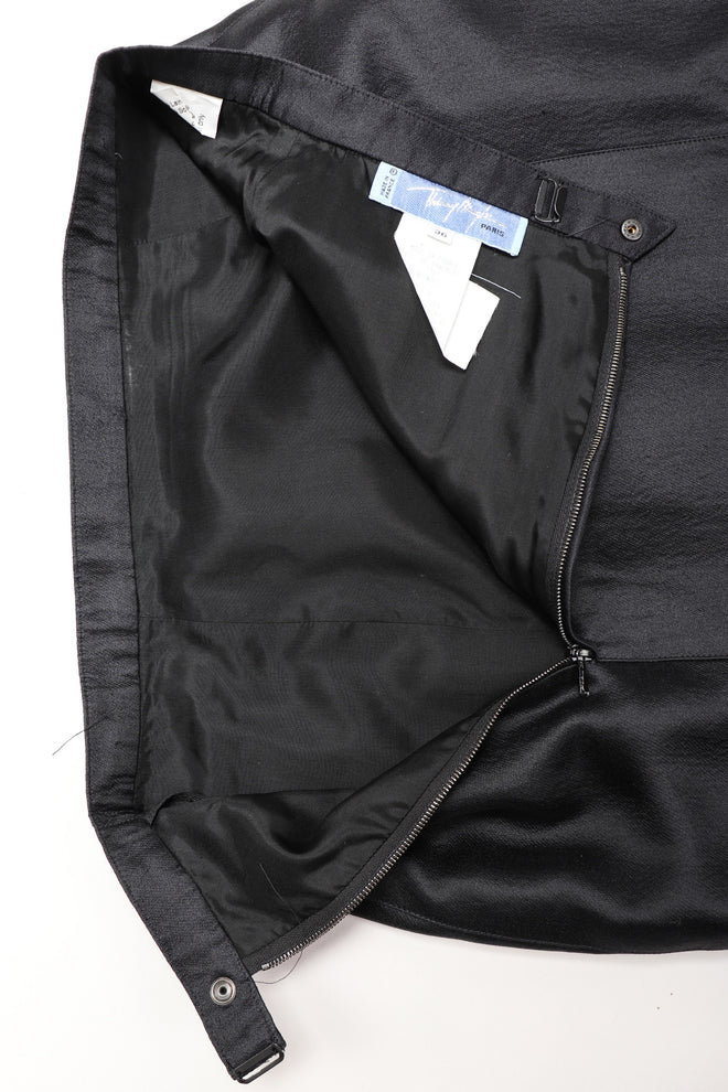 Recess Los Angeles Vintage Thierry Mugler Contoured Silk Peplum Jacket & Skirt Suit Set
