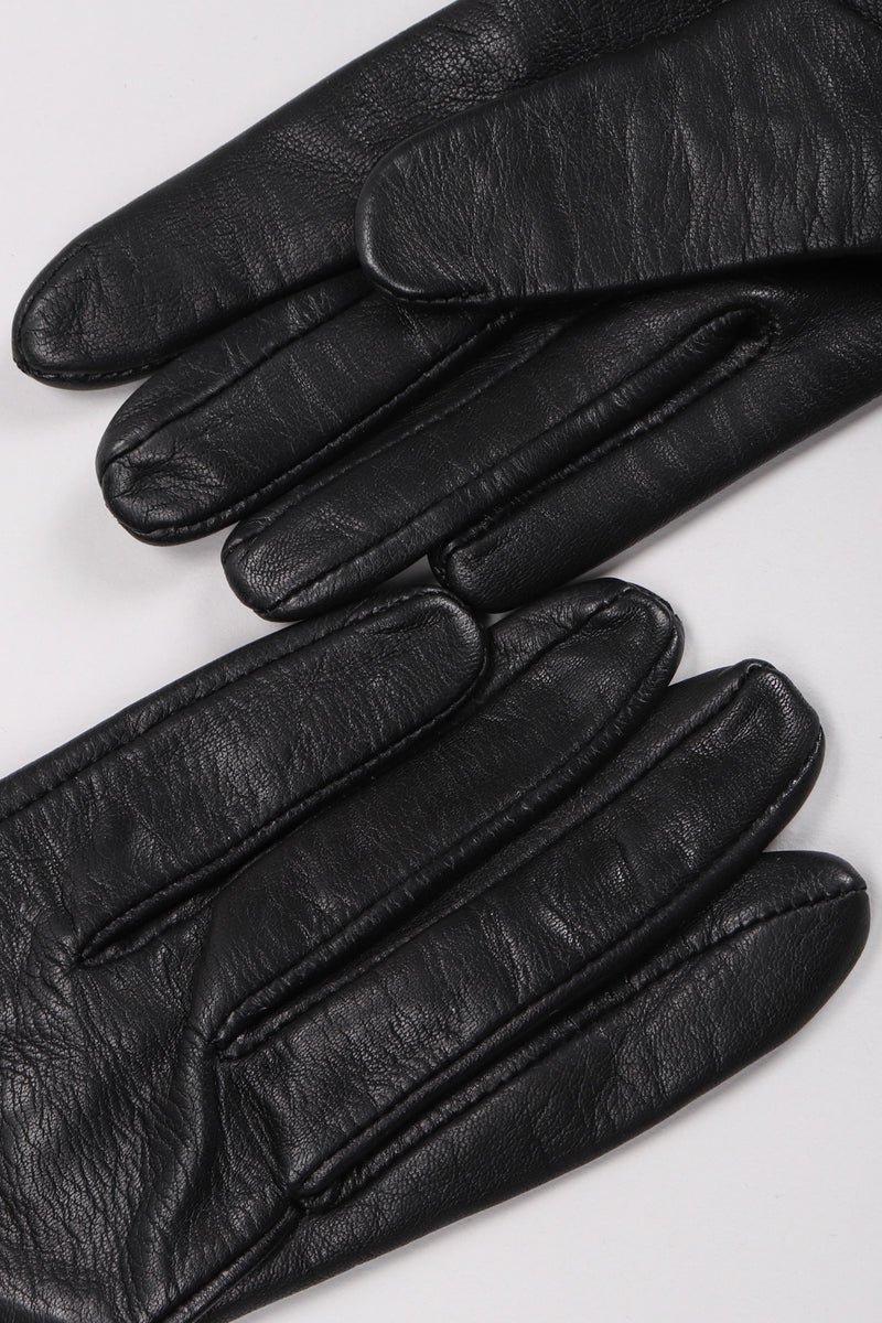 Recess Los Angeles Vintage Thomasine Short Leather Dot Mesh Cuff Gloves