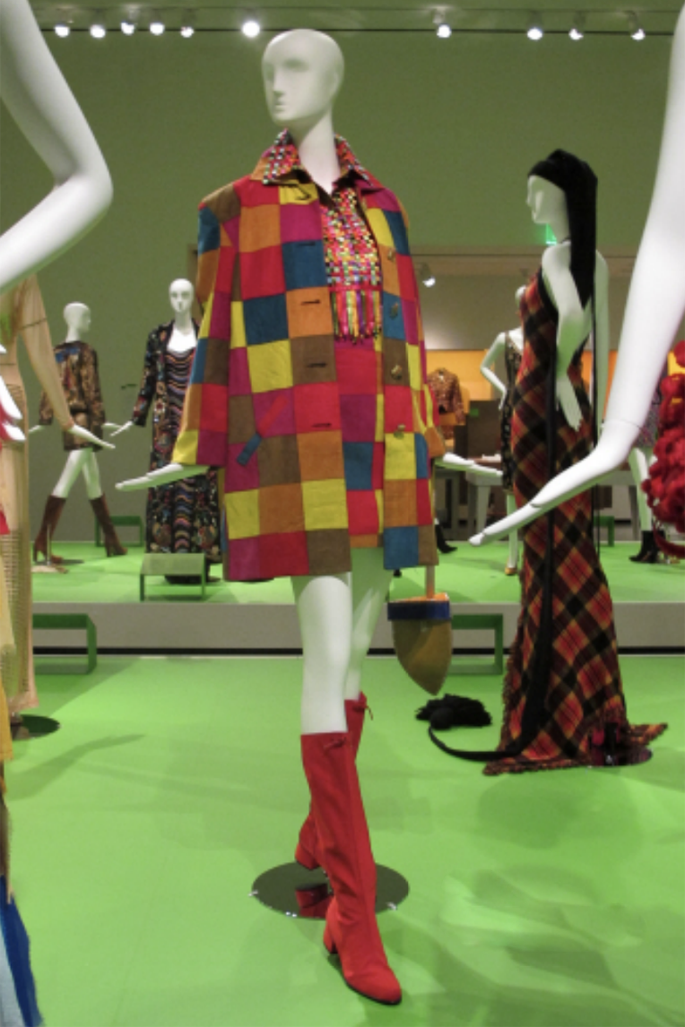 Vintage Todd Oldham Fall 1991 Ultrasuede Patchwork Jacket Skirt Set RISD Museum All Of Everything