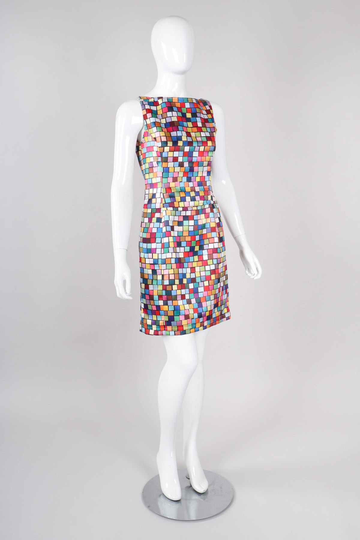 Mod Square Print Cocktail Dress