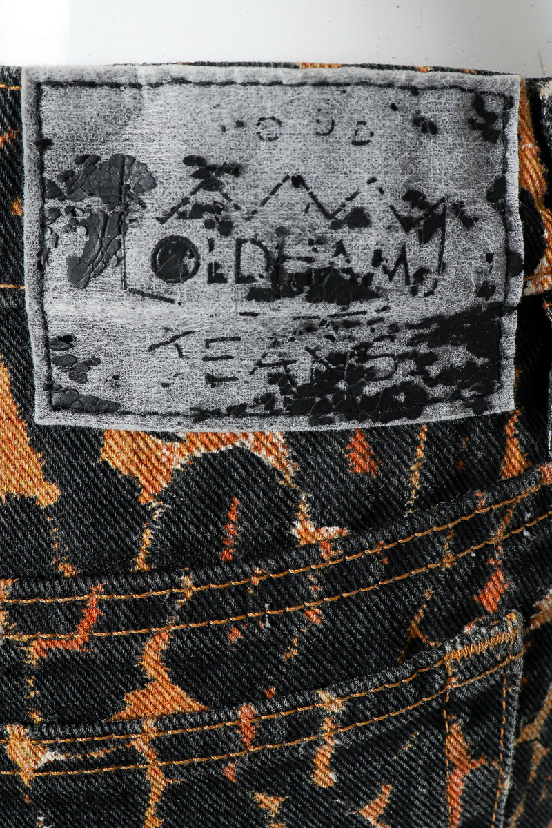 Recess Vintage Todd Oldham Leopard Print Jean Back Patch Label
