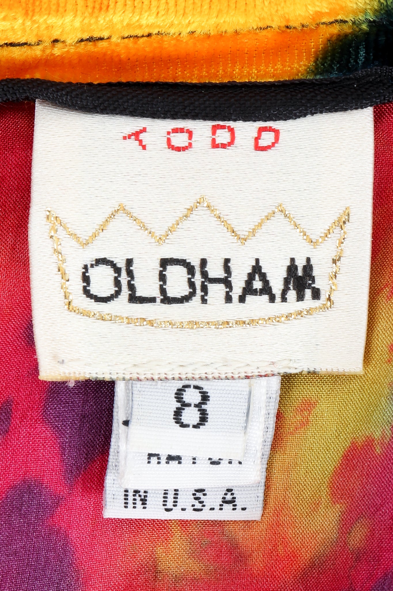 Vintage Todd Oldham Velour Mini Skirt Label at Recess
