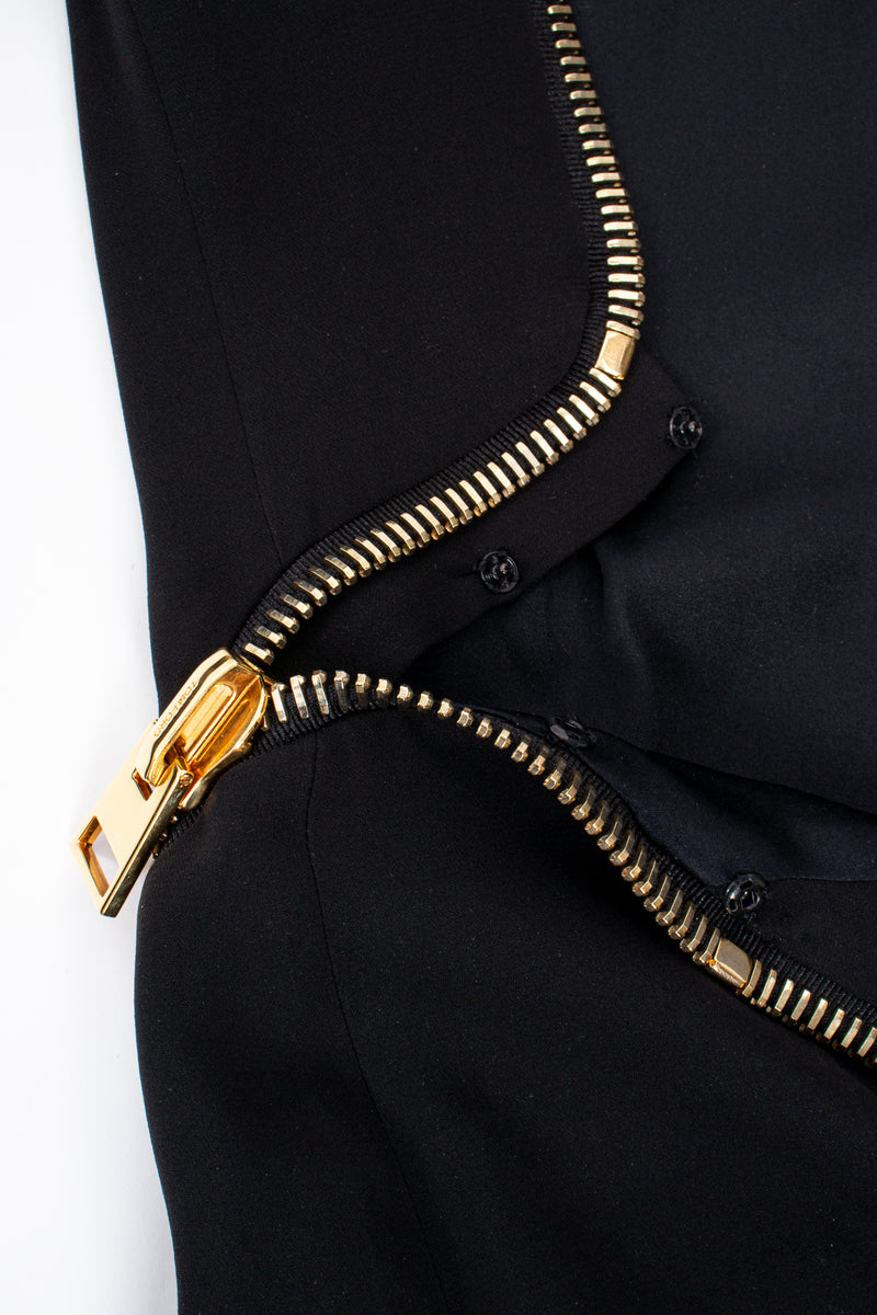 Vintage Tom Ford AW 2012 Plunge Back Zipper Gown zip detail at Recess Los Angeles