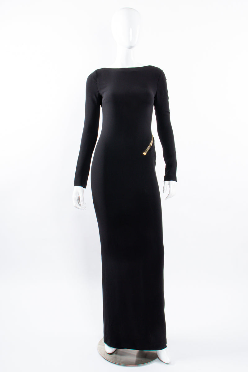 Vintage Tom Ford AW 2012 Plunge Back Zipper Gown Recess Vintage Tom Ford AW 2012 Plunge Back Zipper Gown Recess