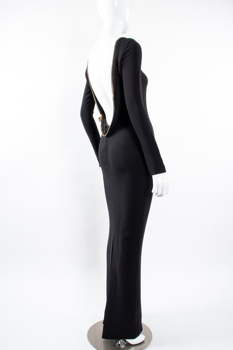 Vintage Tom Ford AW 2012 Plunge Back Zipper Gown Recess Vintage Tom Ford AW 2012 Plunge Back Zipper Gown Recess
