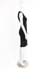 Vintage Tom Ford Velvet Zipper Cocktail Sheath Dress on Mannequin side at Recess Los Angeles