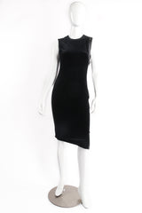 Vintage Tom Ford Velvet Zipper Cocktail Sheath Dress on Mannequin front at Recess Los Angeles