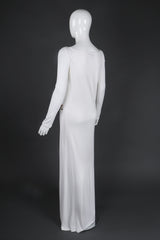 Recess Los Angeles Vintage Gucci Tom Ford 1996 Cutout White Era Jersey Belt Gown