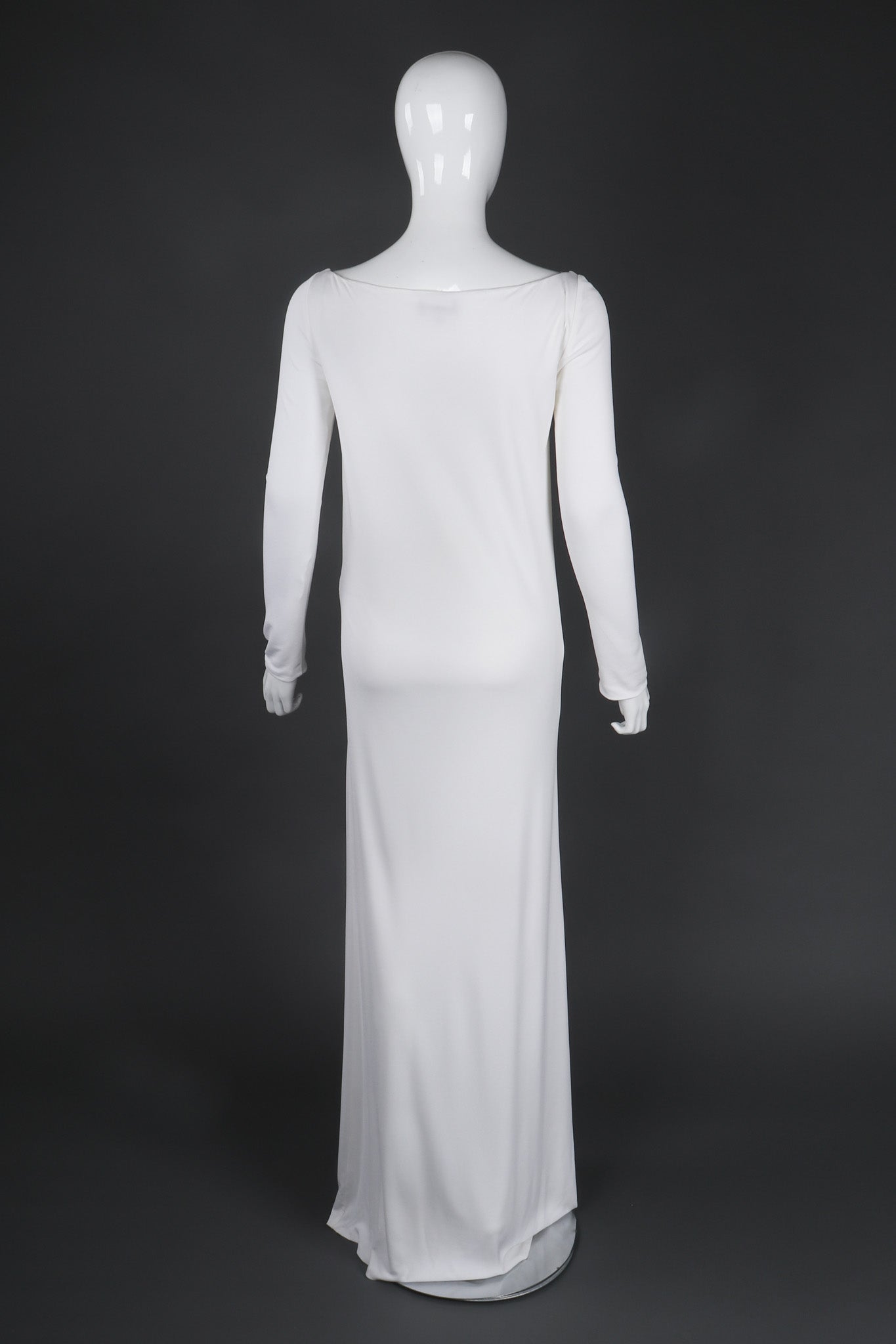 Recess Los Angeles Vintage Gucci Tom Ford 1996 Cutout White Era Jersey Belt Gown
