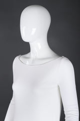 Recess Los Angeles Vintage Gucci Tom Ford 1996 Cutout White Era Jersey Belt Gown