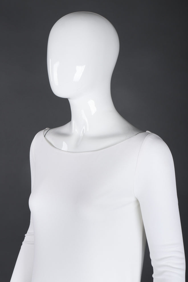 Recess Los Angeles Vintage Gucci Tom Ford 1996 Cutout White Era Jersey Belt Gown