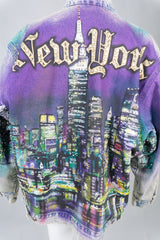 Tony Alamo NY Big Apple Embellished Denim Jacket