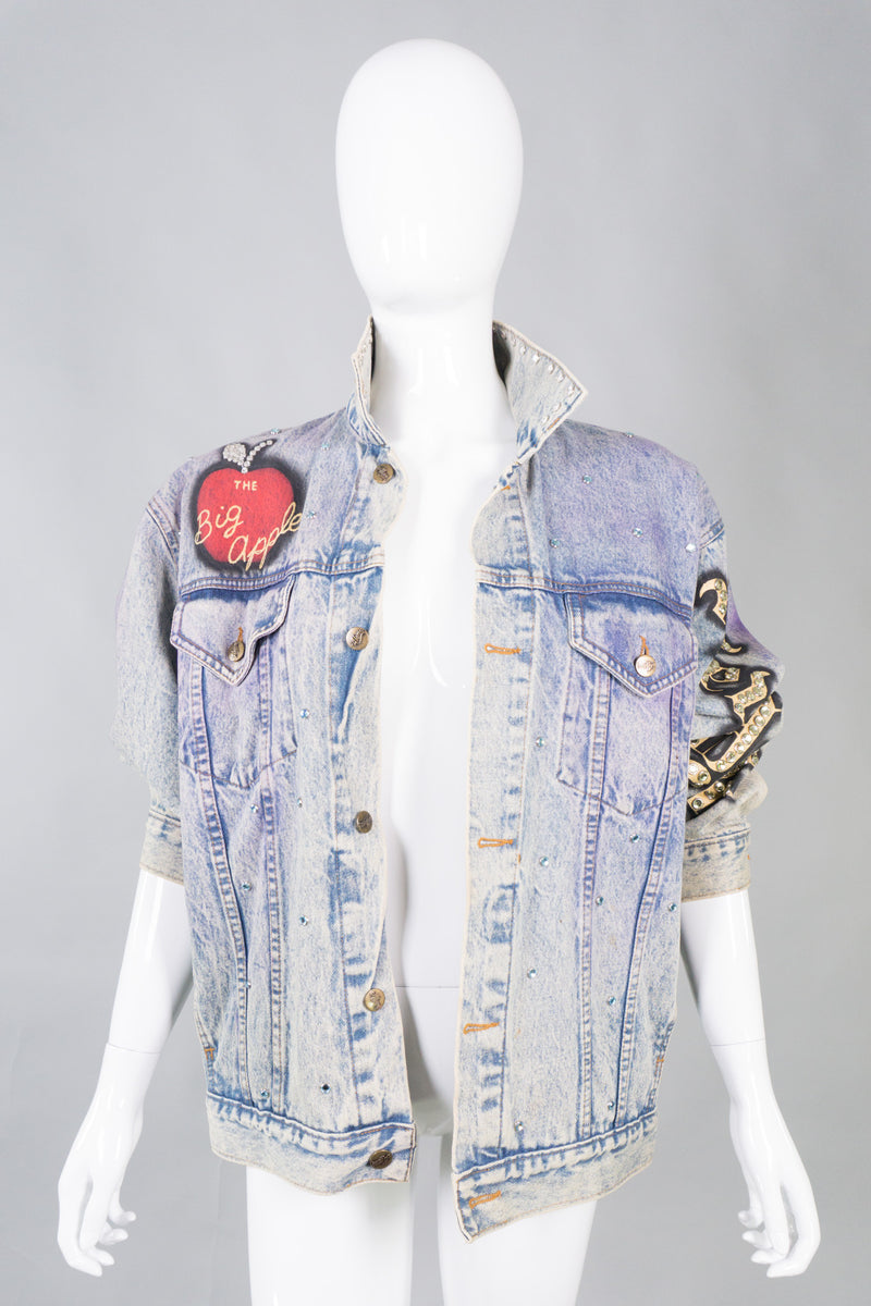 Stella McCartney Oversized embellished denim jacket $1925 Size 10 | eBay