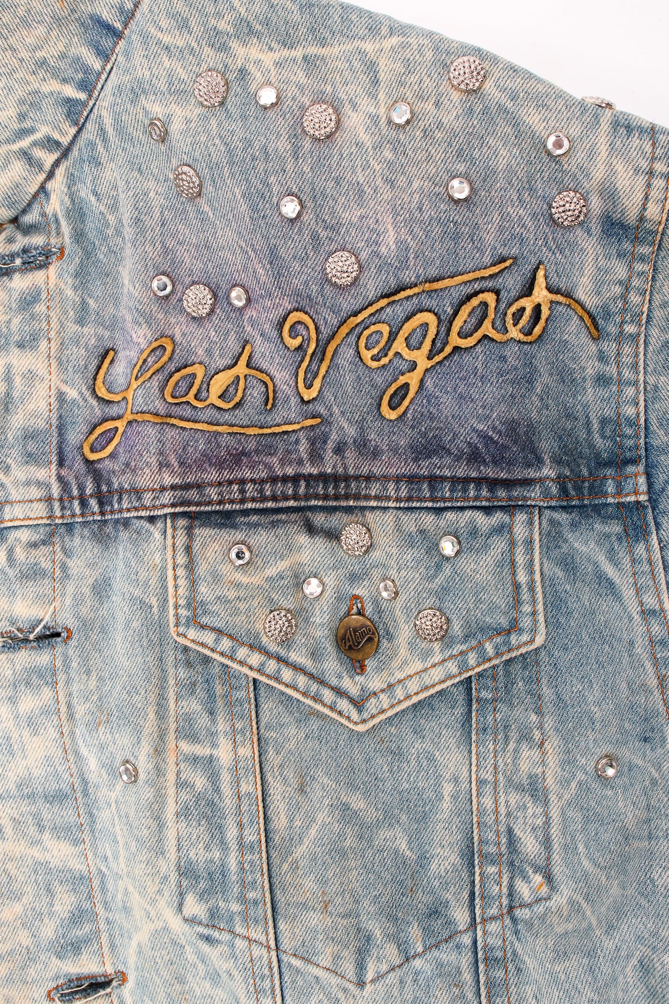 Vintage Tony Alamo Las Vegas Strip Jacket Closeup at Recess LA