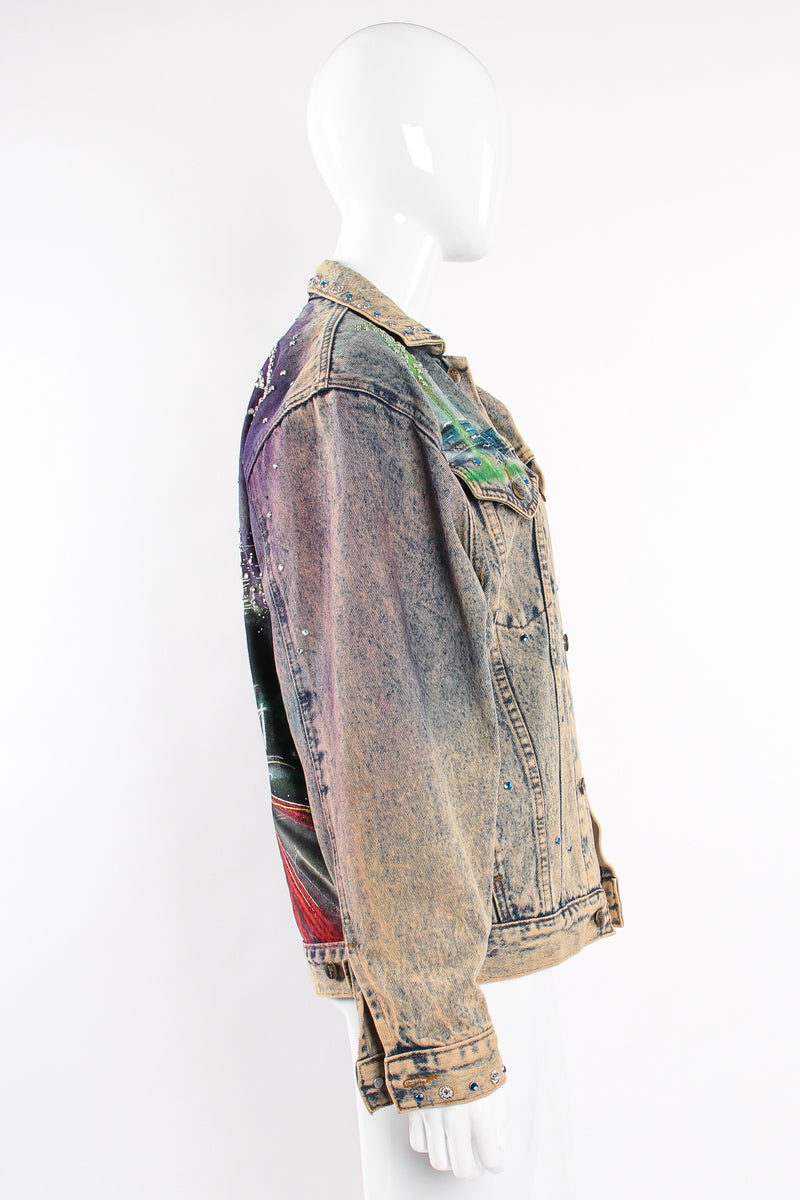 Vintage Tony Alamo Los Angeles City of Angles Denim Jacket on Mannequin side at Recess LA