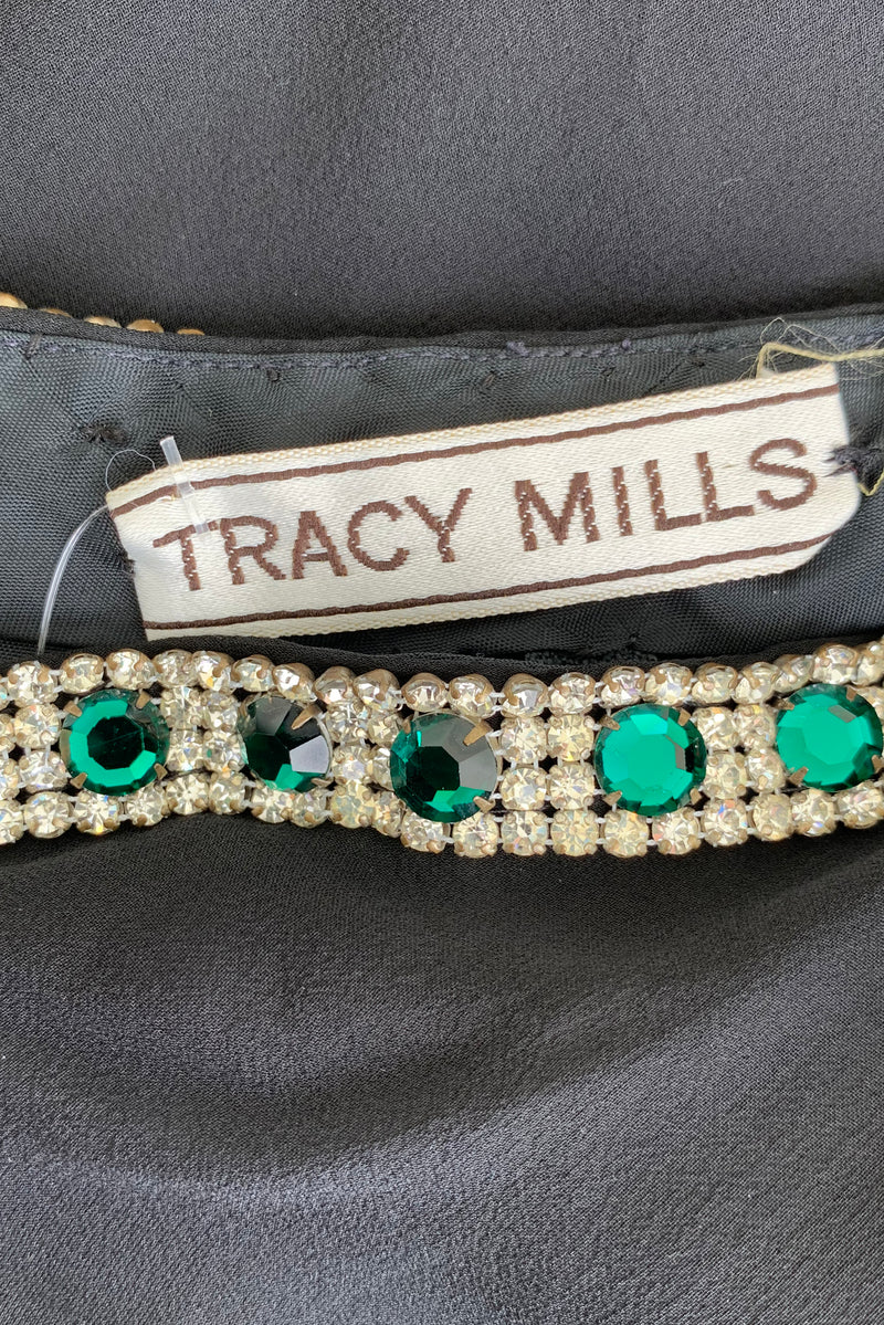 Vintage Tracy Mills Layered Chiffon Bias Dress label At Recess Los Angeles