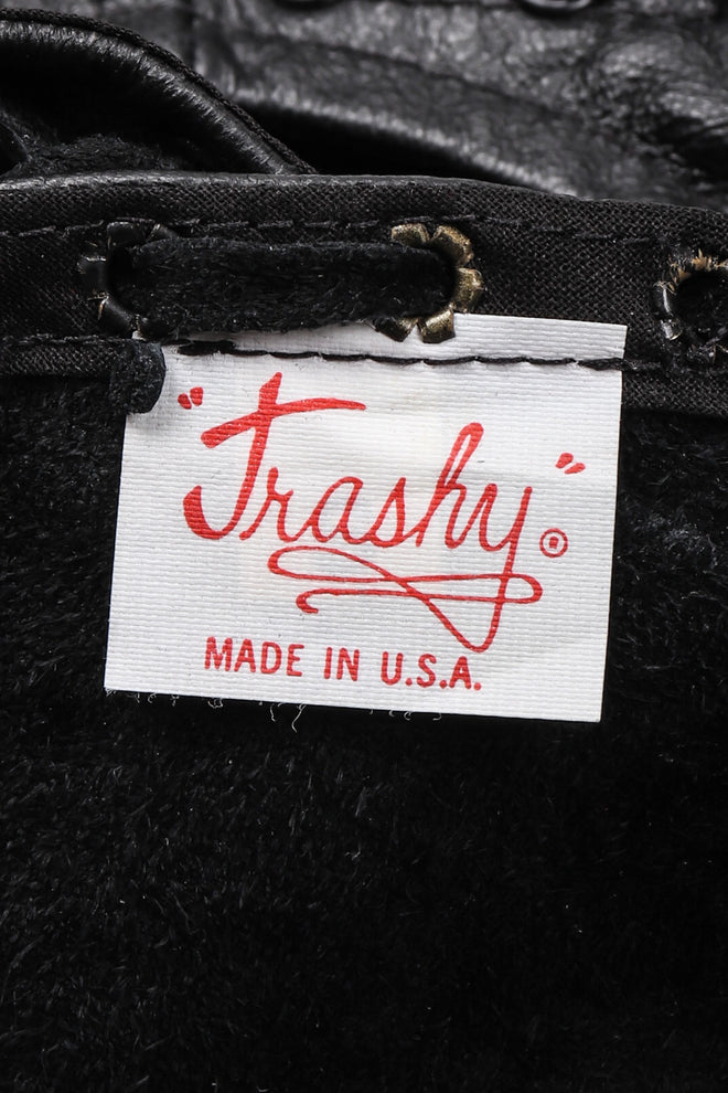 Recess Los Angeles Vintage Trashy Lingerie Cropped Leather Bralette Vest
