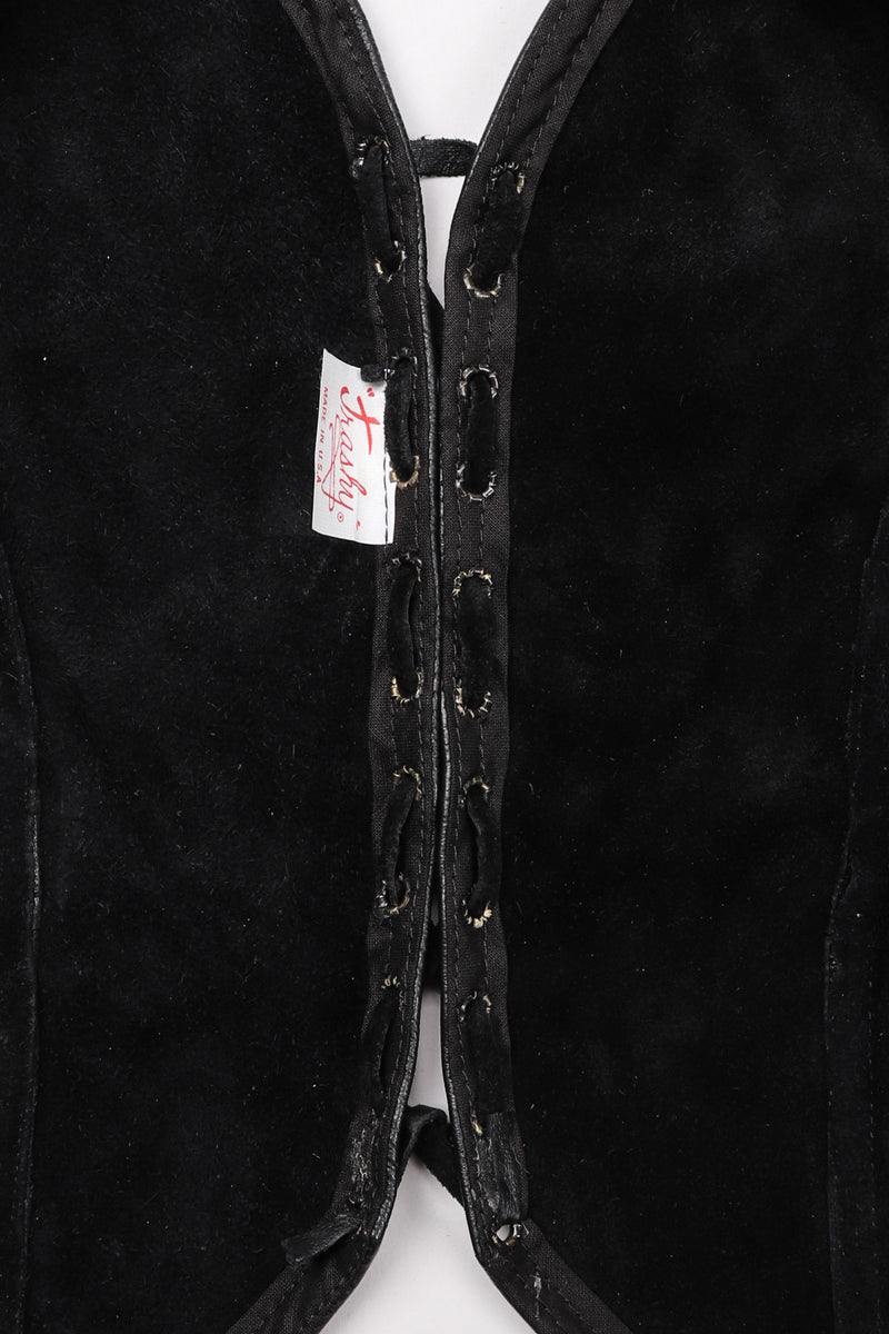 Recess Los Angeles Vintage Trashy Lingerie Cropped Leather Bralette Vest
