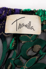 Vintage Travilla Sheer Floral Set tag @ Recess LA