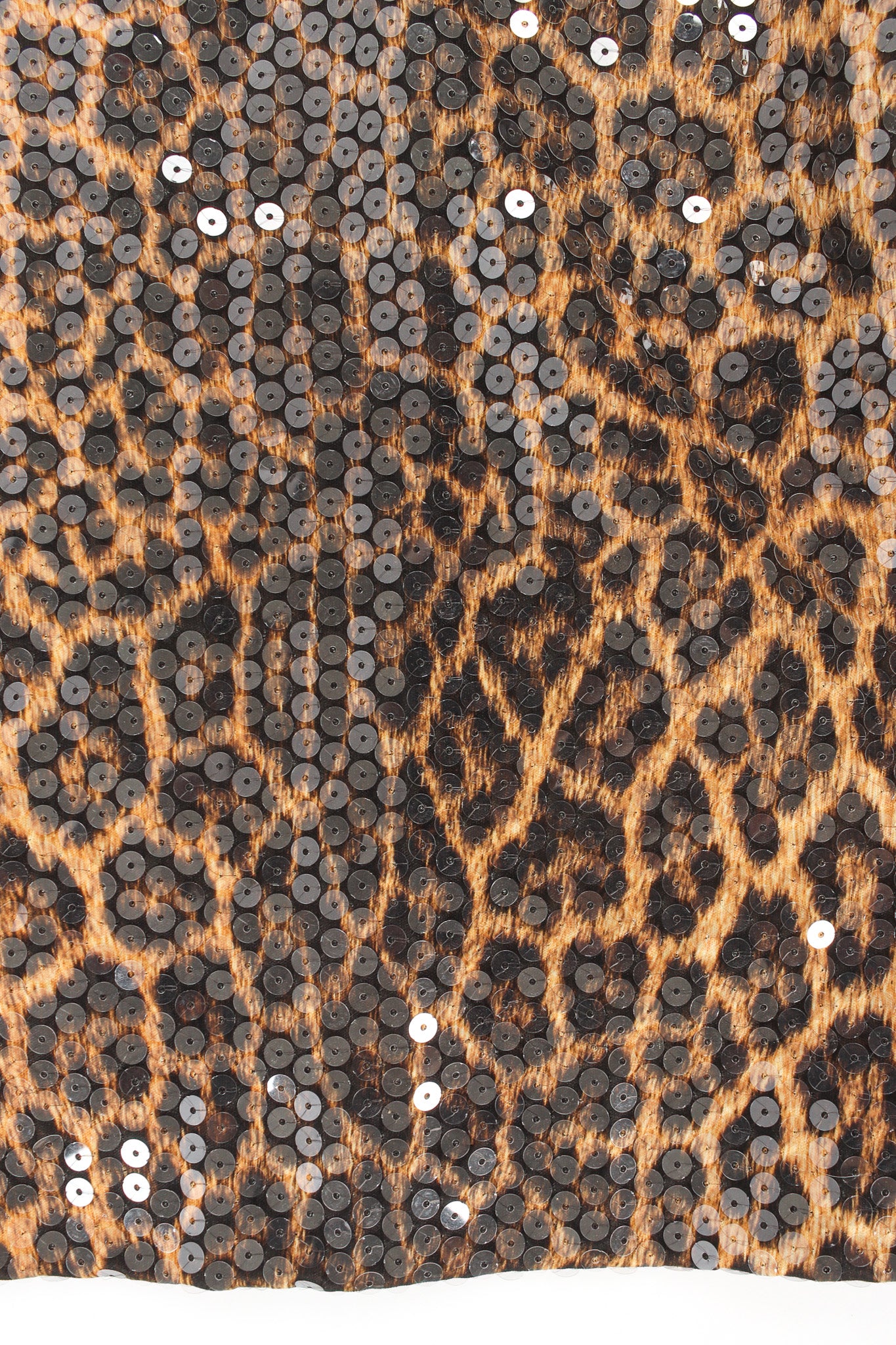 Vintage Travilla Sequin Leopard Print Blazer hem line  @ Recess Los Angeles