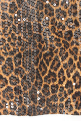 Vintage Travilla Sequin Leopard Print Blazer hem line  @ Recess Los Angeles