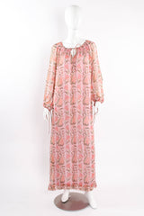 Vintage Treacy Lowe Sheer Botanical Peasant Dress mannequin front @ Recess LA