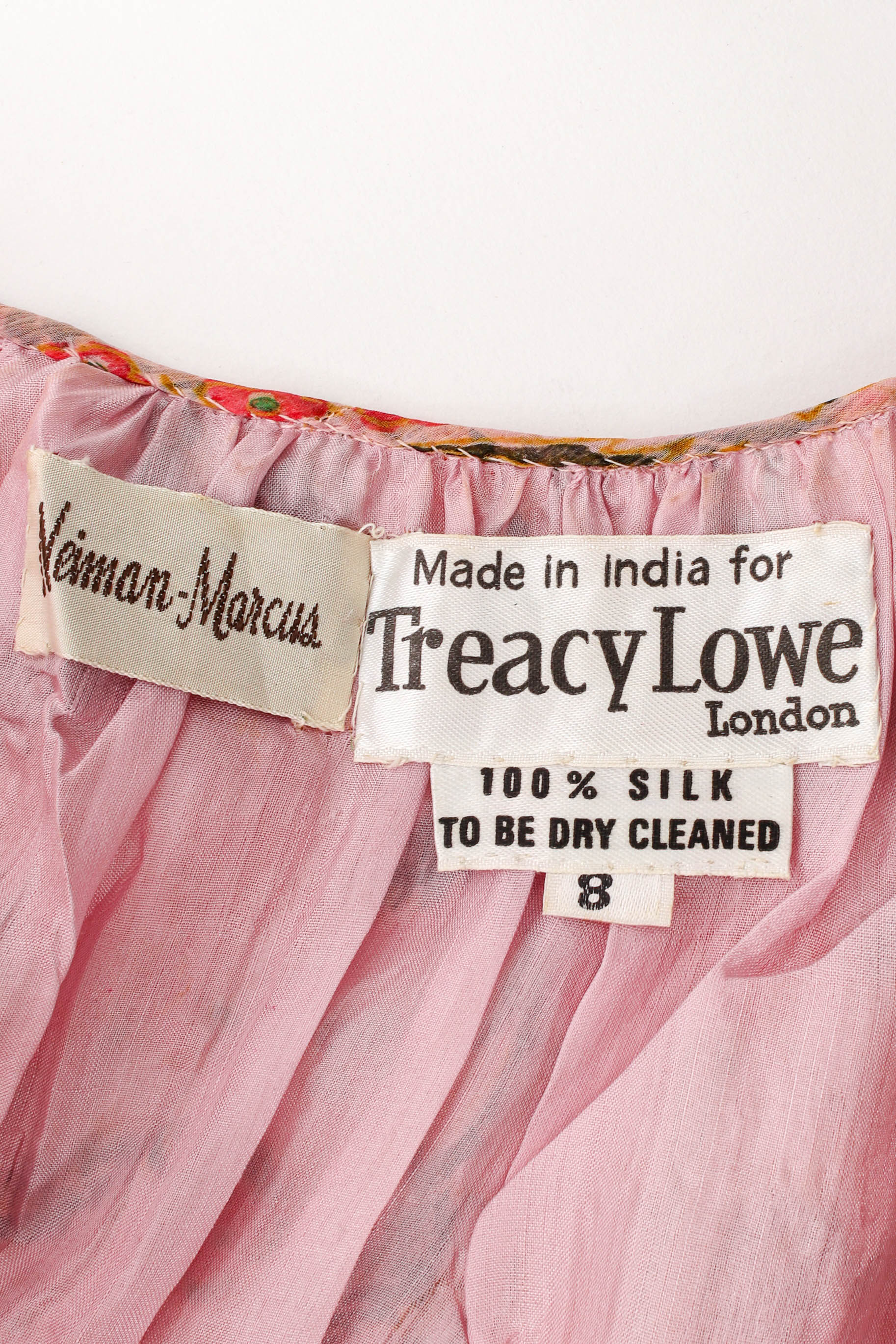 Vintage Treacy Lowe Sheer Botanical Peasant Dress tags @ Recess LA