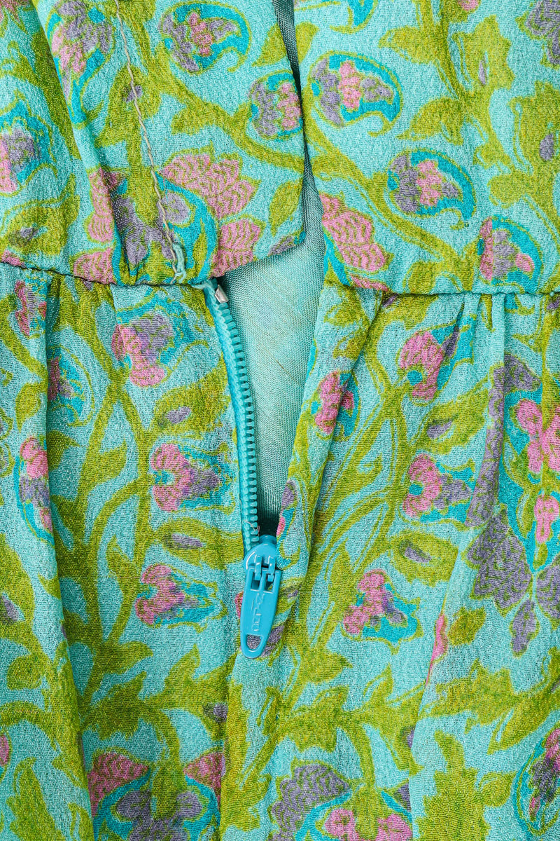 Vintage Treacy Lower Leaf Foliage Print Dress back zipper @ Recess Los Angeles
