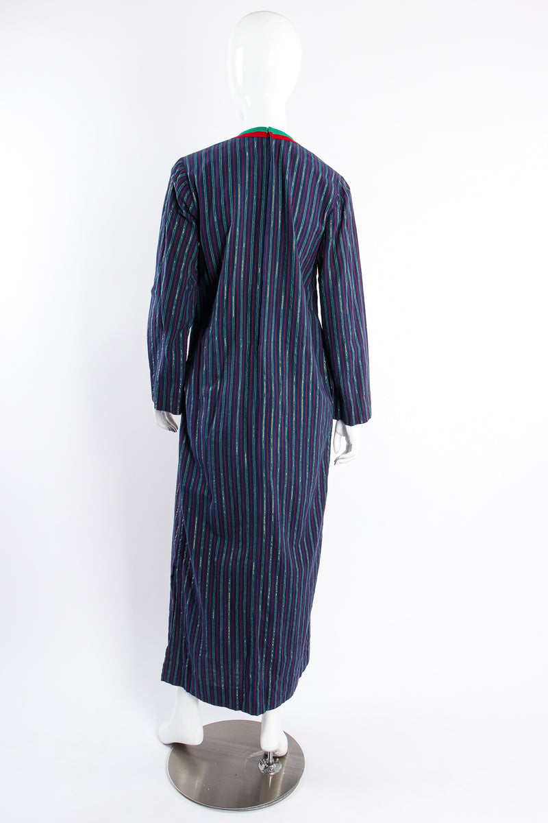 Vintage Treacy Lowe Variegated Lamé Stripe Tunic Dress on mannequin back at Recess Los Angeles