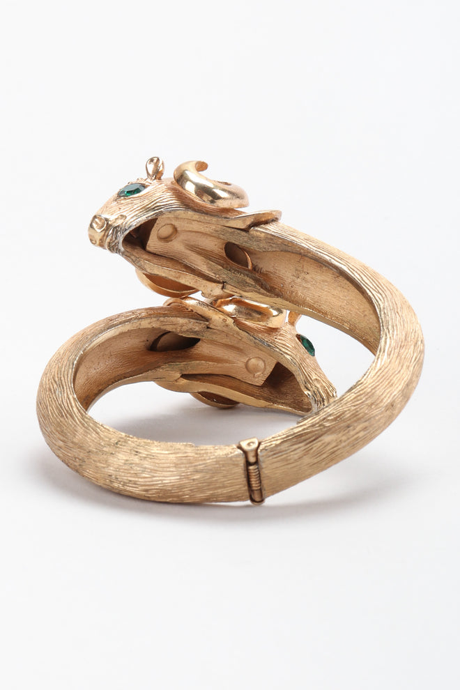 Recess Los Angeles Vintage Trifari Aries Ram Head Cuff Bracelet