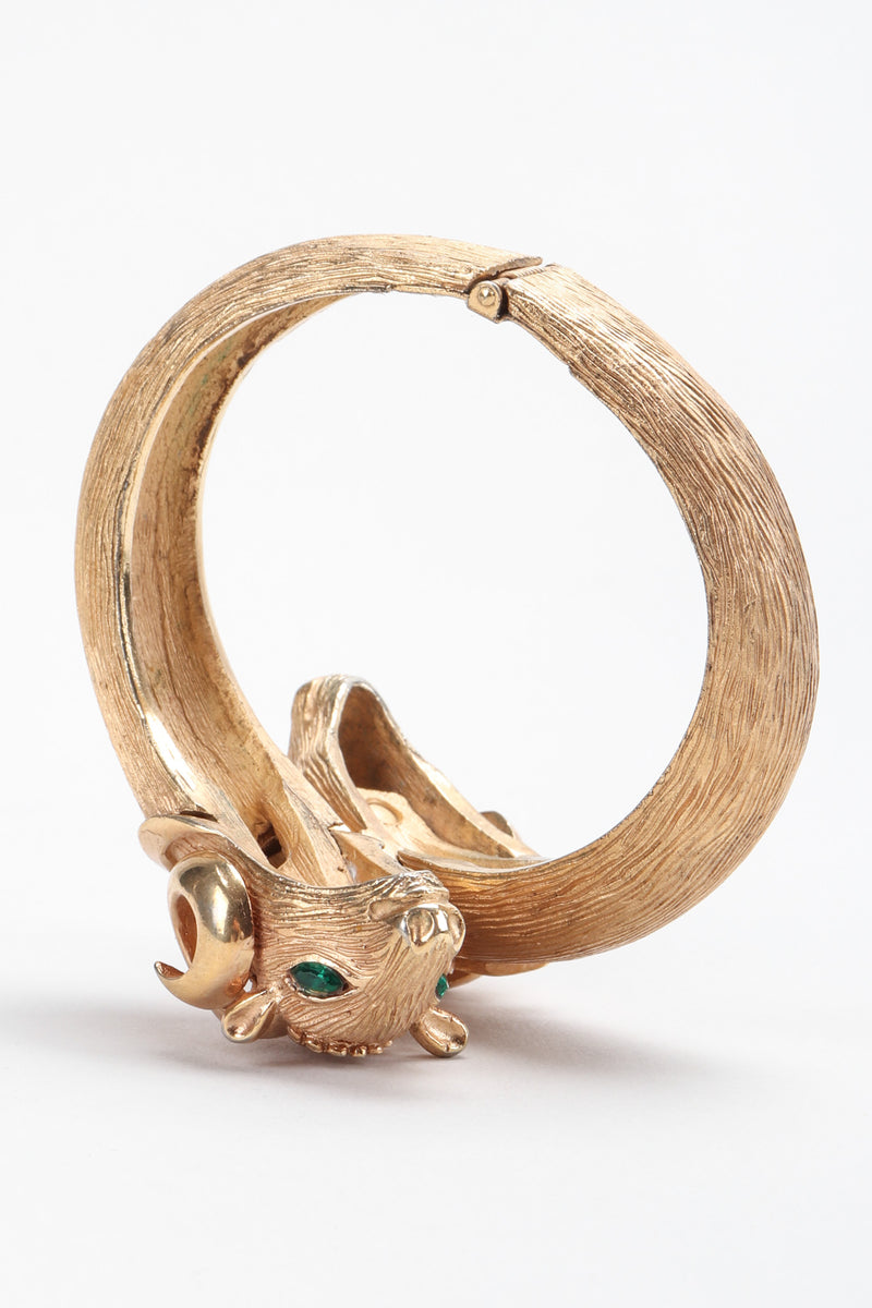 Recess Los Angeles Vintage Trifari Aries Ram Head Cuff Bracelet