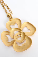 Vintage Trifari Tender Clover Pendant Necklace pendant reverse  @ Recess LA