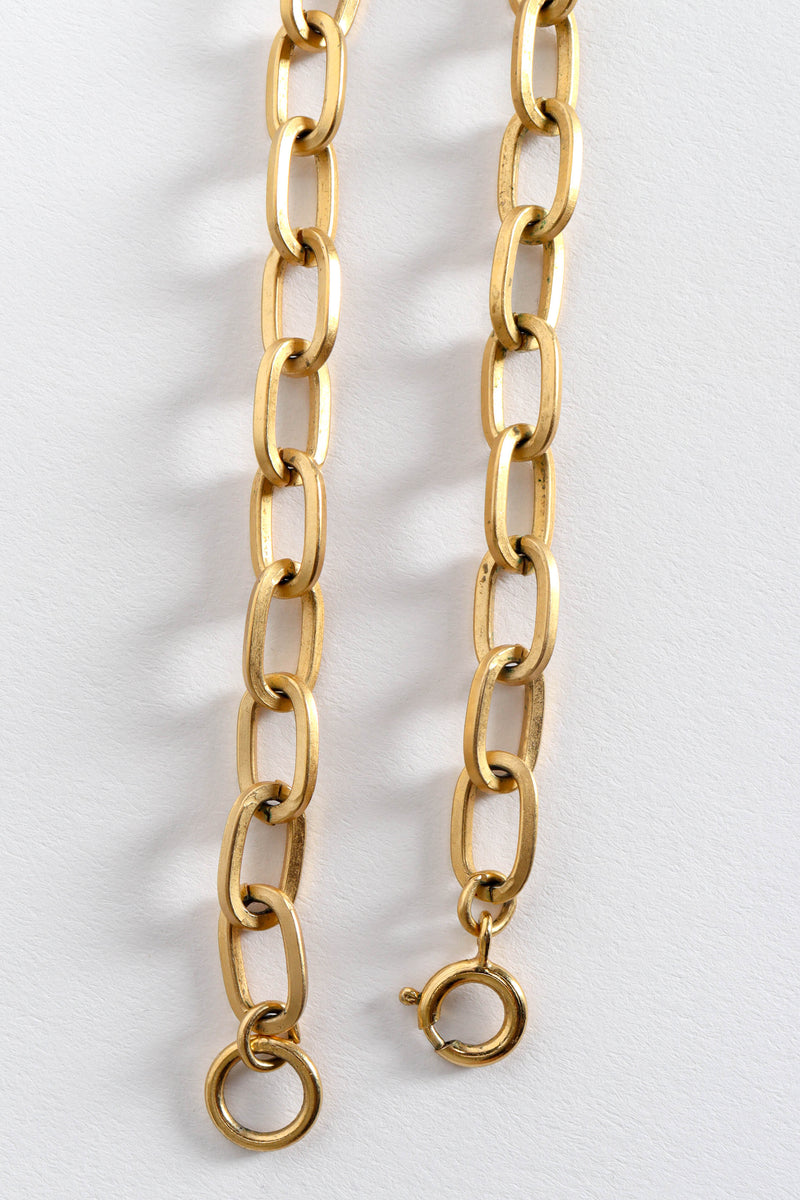 Vintage Trifari Tender Clover Pendant Necklace ring clasp closure @ Recess LA